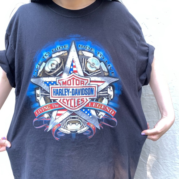 Authentic Harley Davidson Rare Paris, TX Tee - Picture 4 of 4